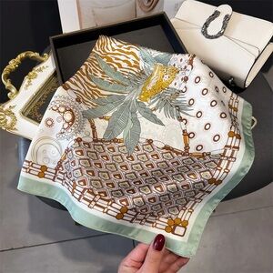 Tropical Print Silk Scarf or Handbag Twilly